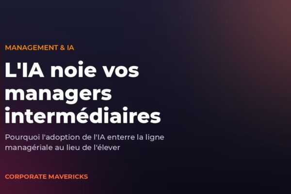 Manager intermediaire submerge par l'adoption de l'IA en entreprise