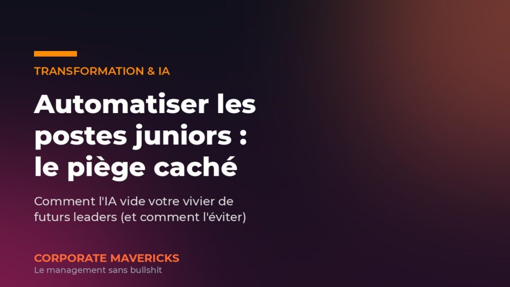 Automatiser les postes juniors avec l'IA vide le vivier de futurs leaders