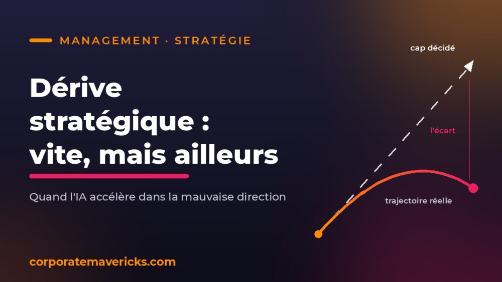 Dérive stratégique : écart entre le cap décidé et la trajectoire réelle de l'entreprise
