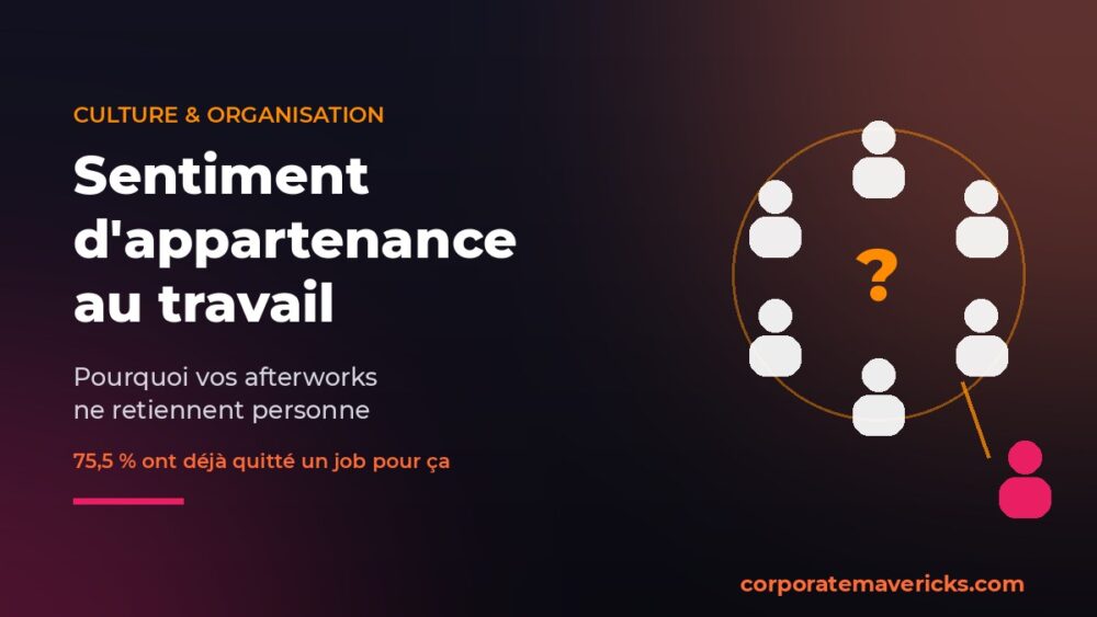 Sentiment d'appartenance au travail : une équipe en cercle et un collaborateur à l'écart